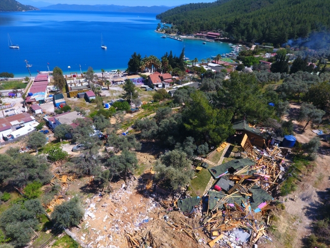 Muğla'daki kaçak yapıların yıkımının birinci etabı tamamlandı